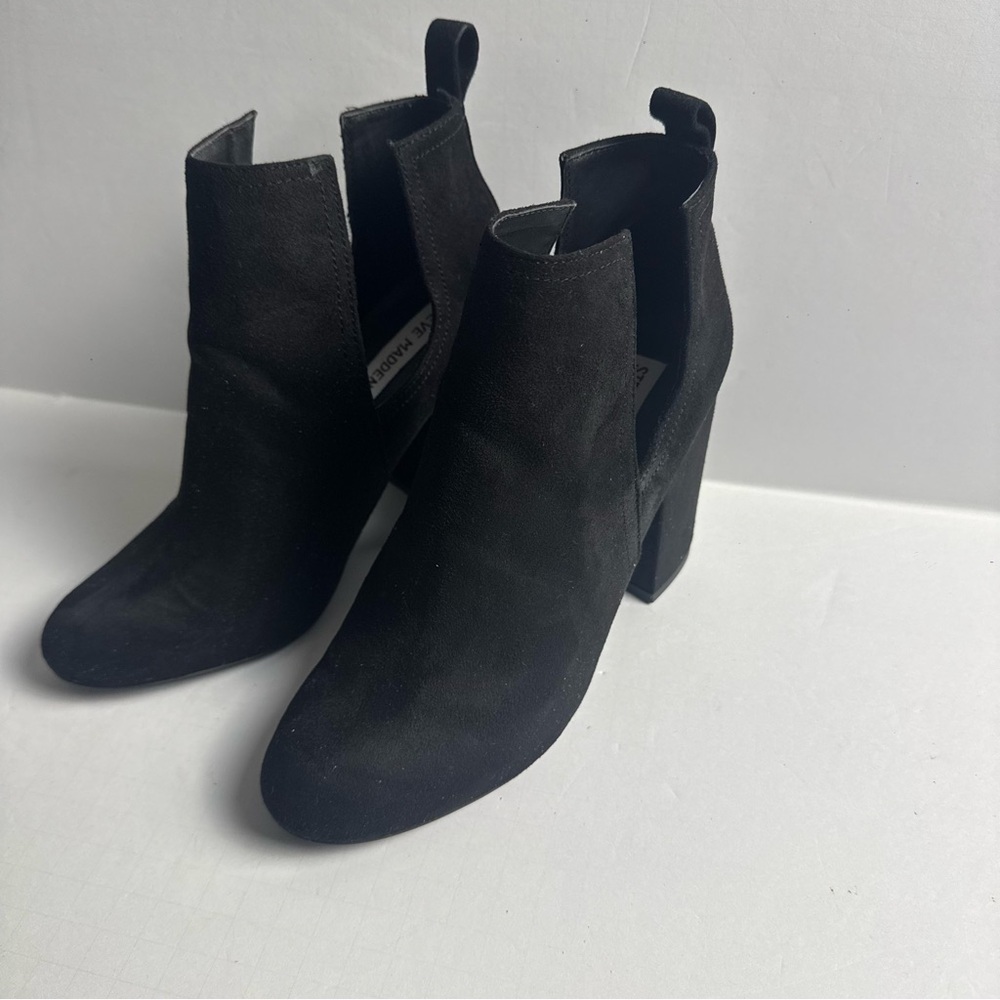 Steve Madden Nella Black Ankle Boots Size 7